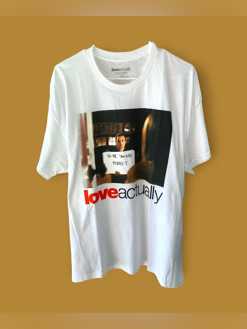 Love Actually White Graphic T-Shirt | Size Large